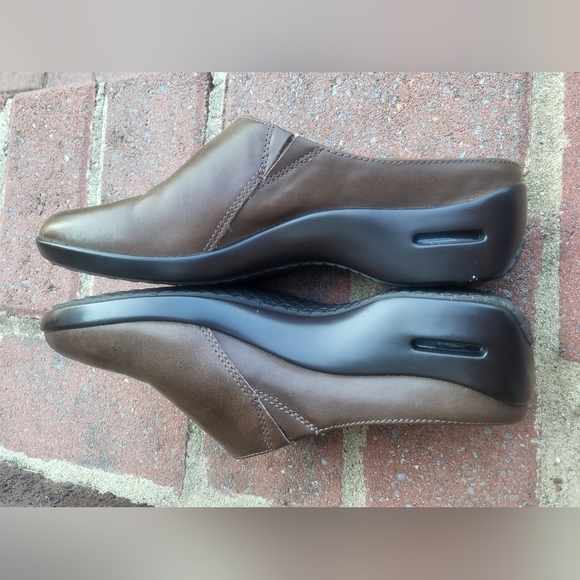 Cole Haan Nike Air Brown Leather Slip On Slide Mule Shoe Loafer Clog Women 8.5 - Picture 9 of 16